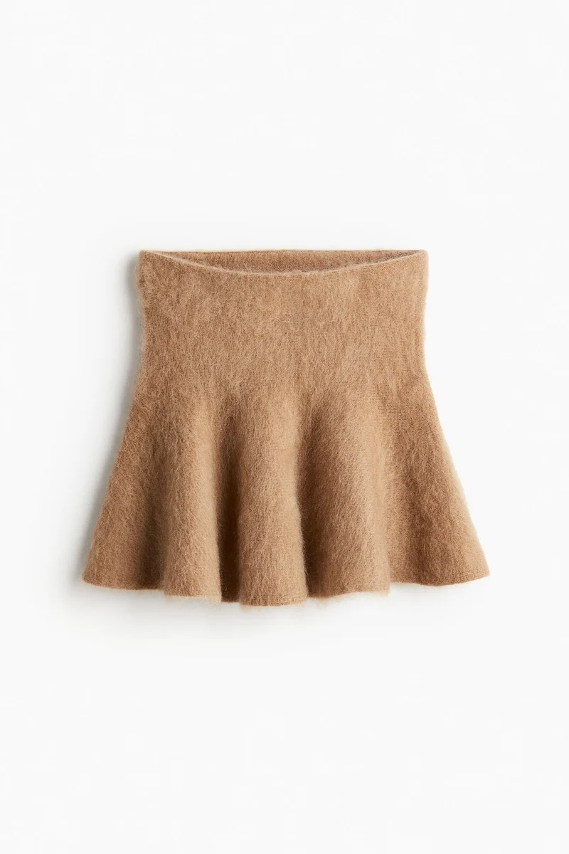 H&M Flared mohair-blend skirt